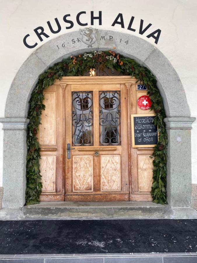Hotel Weisses Kreuz Bergün Eksteriør billede